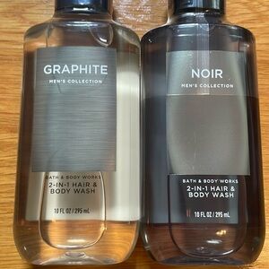 NWT New with Tags Bath & Body Works Men’s Noir & Graphite 2-in-1 Hair & BodyWash